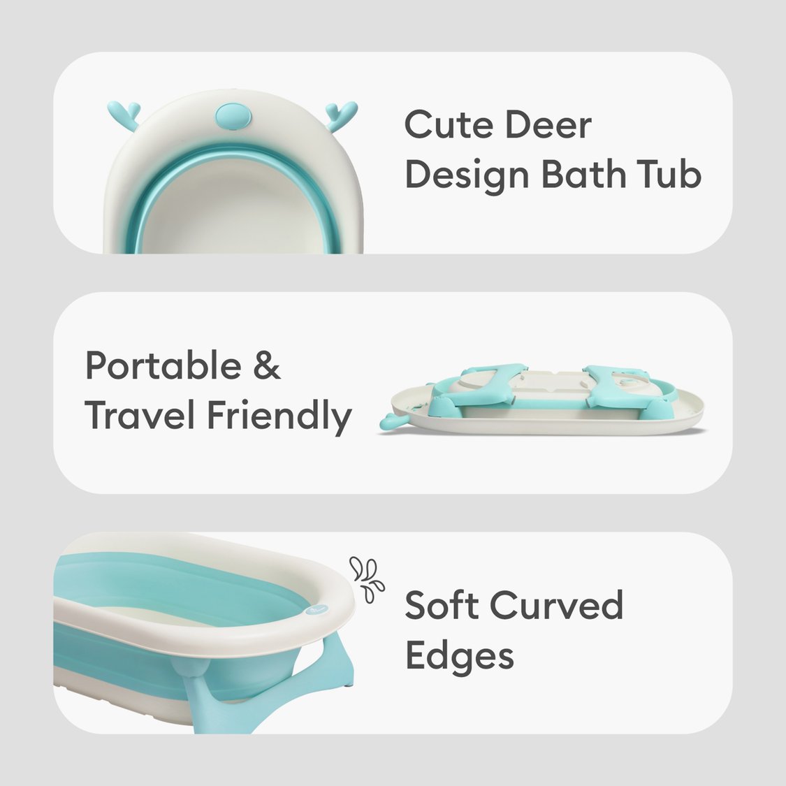 R for Rabbit Bubble Double Aqua Baby Bath Tub