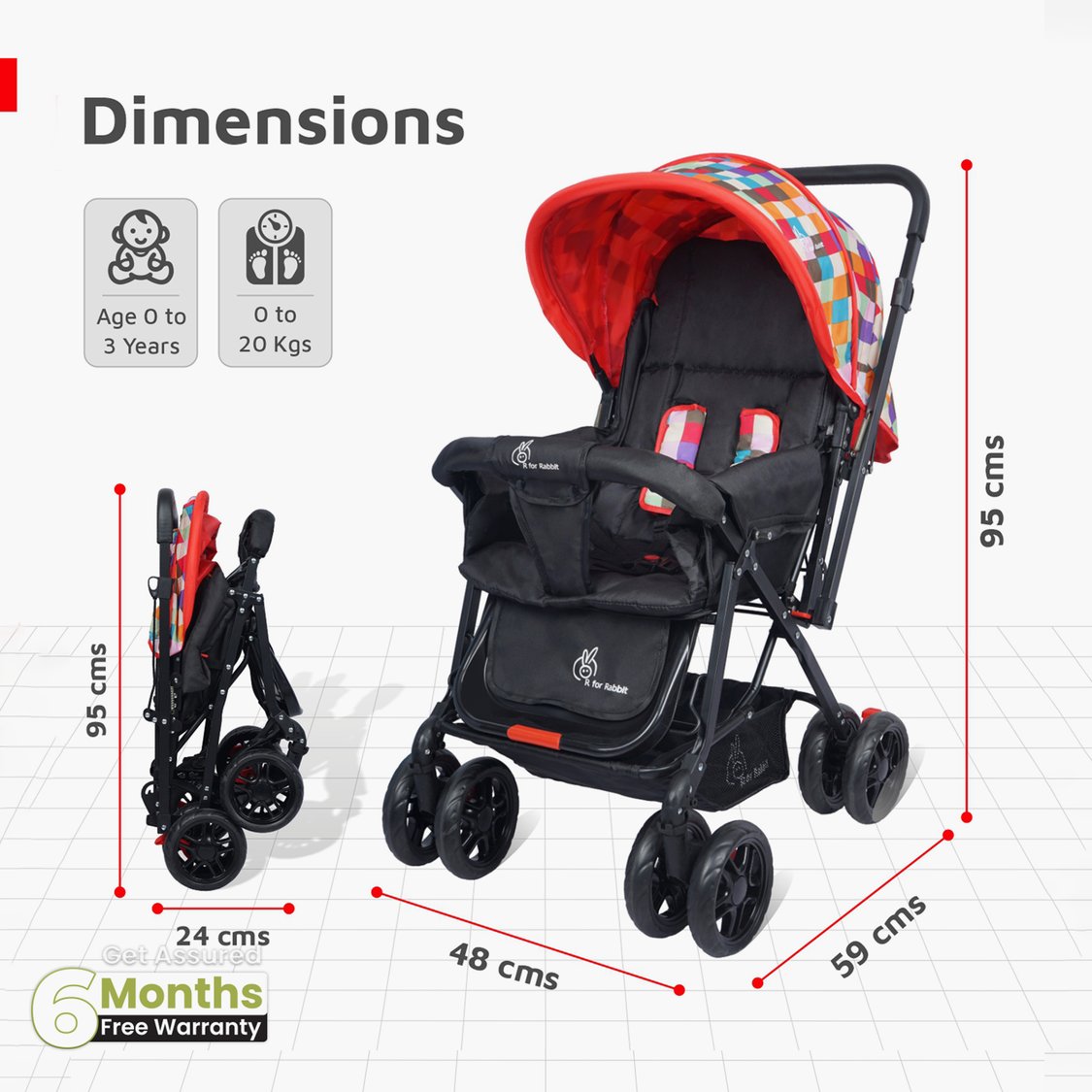 R for Rabbit Lollipop Lite Baby Stroller