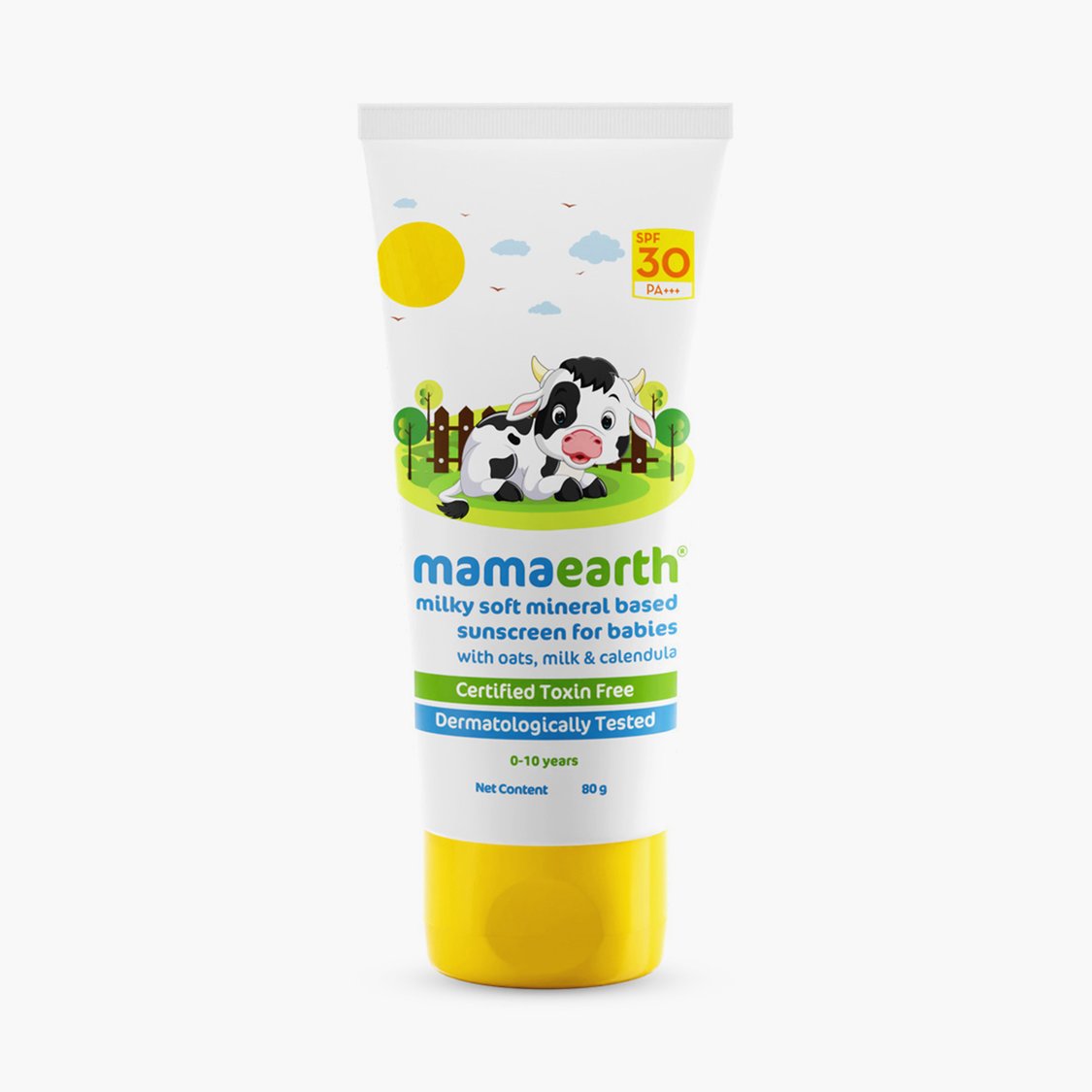 Mamaearth Milky Soft Mineral Based Sunscreen for Babies SPF 30 - 80 g