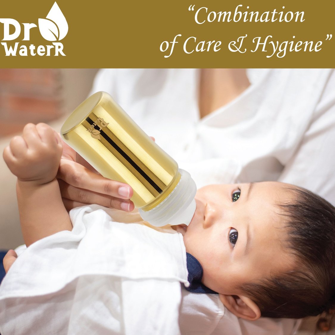 Dr.WaterR Stainless Steel Baby Feeding Bottle - 300 ml