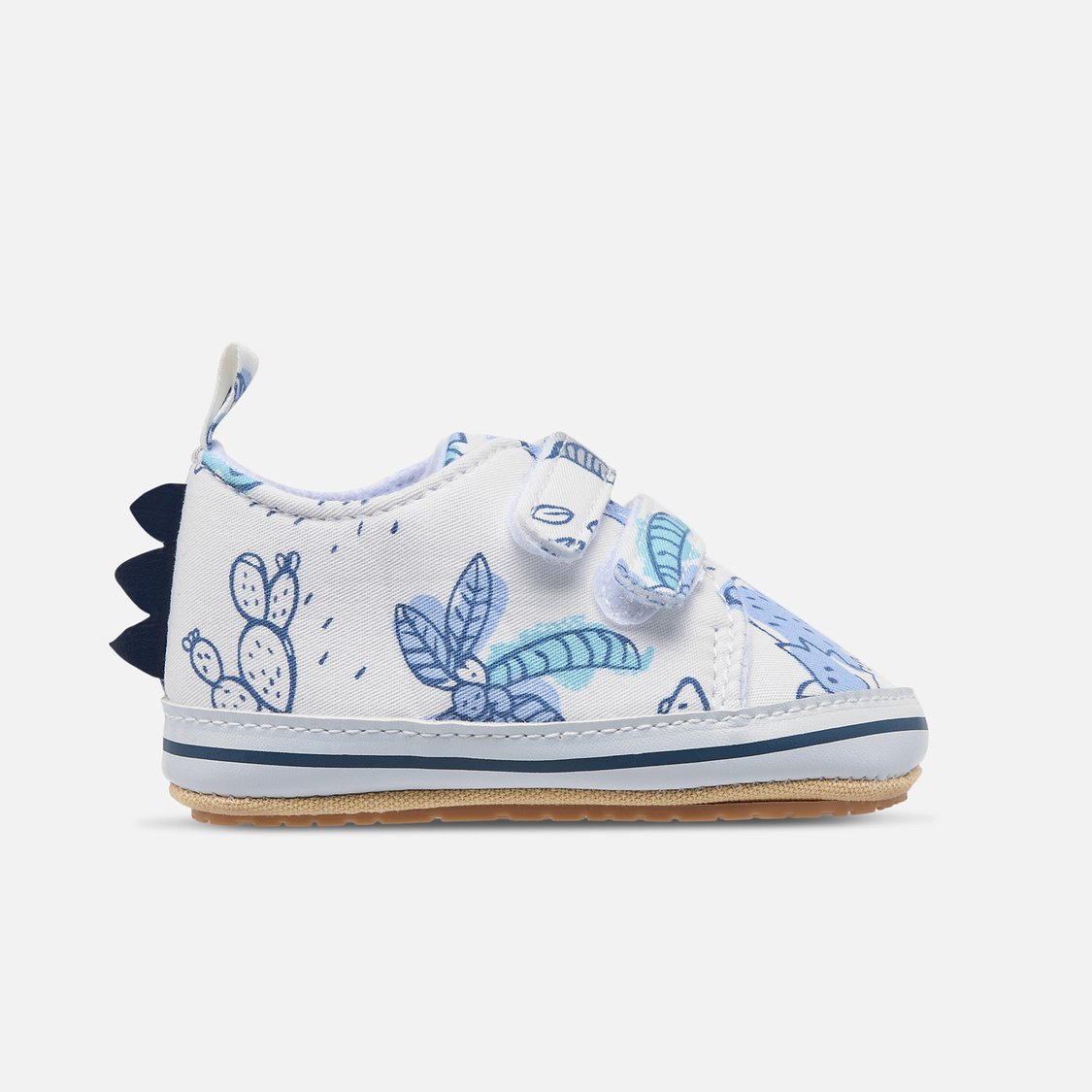 Juniors Dinosaur Print Booties with Velcro Strap