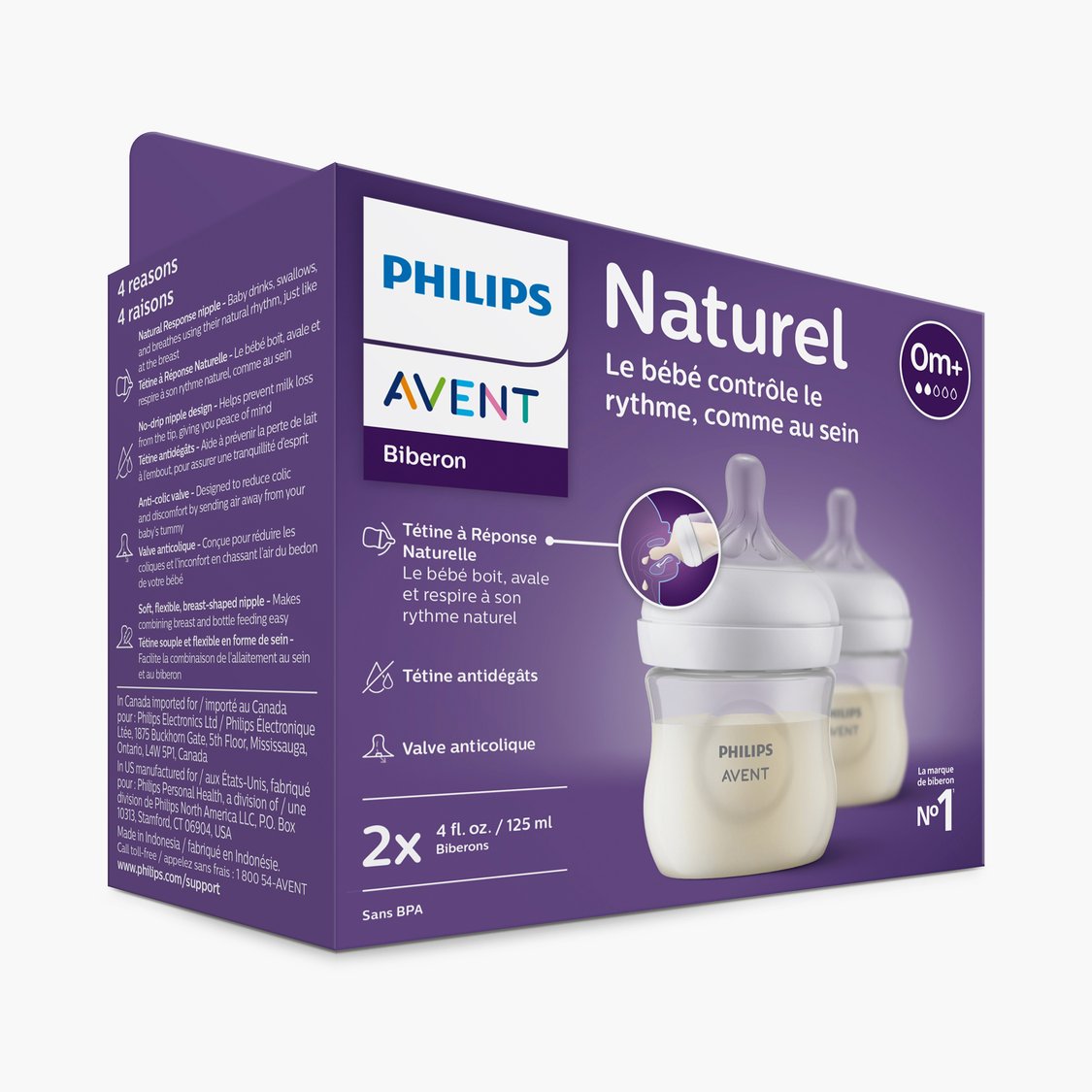 Buy Philips Avent Natural Response Baby Bottle 125 ml Pack of
