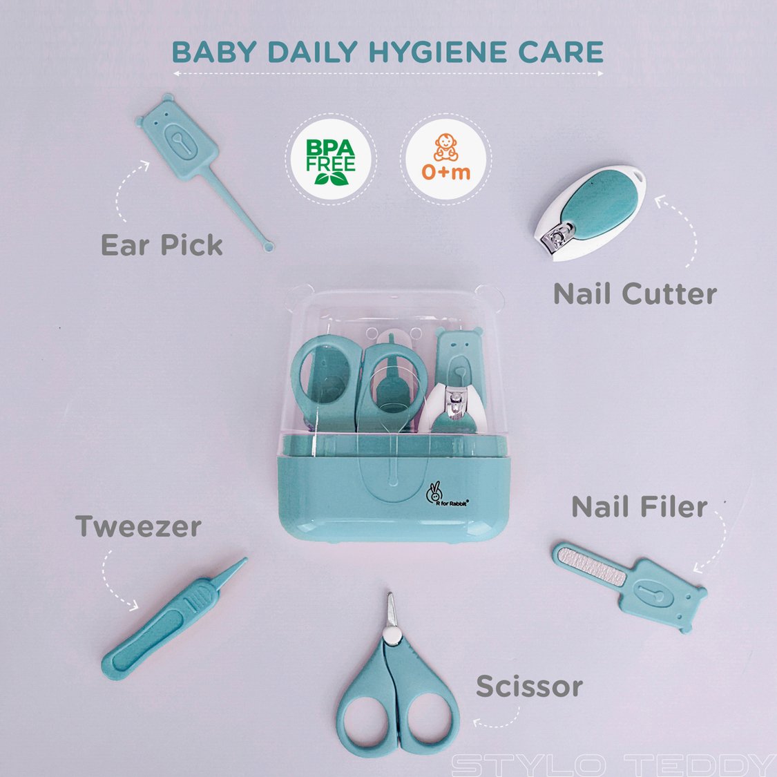 R for Rabbit Stylo Teddy Baby Manicure Set