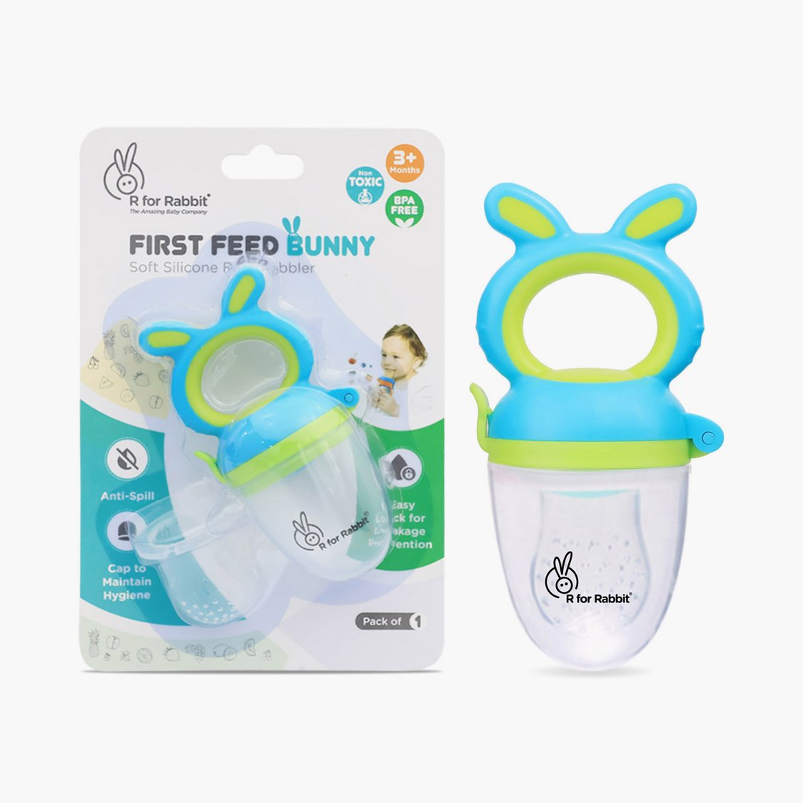 R for Rabbit First Feed Bunny Nibbler