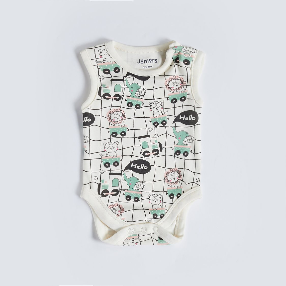 Juniors Printed Sleeveless Bodysuit - Set of 5