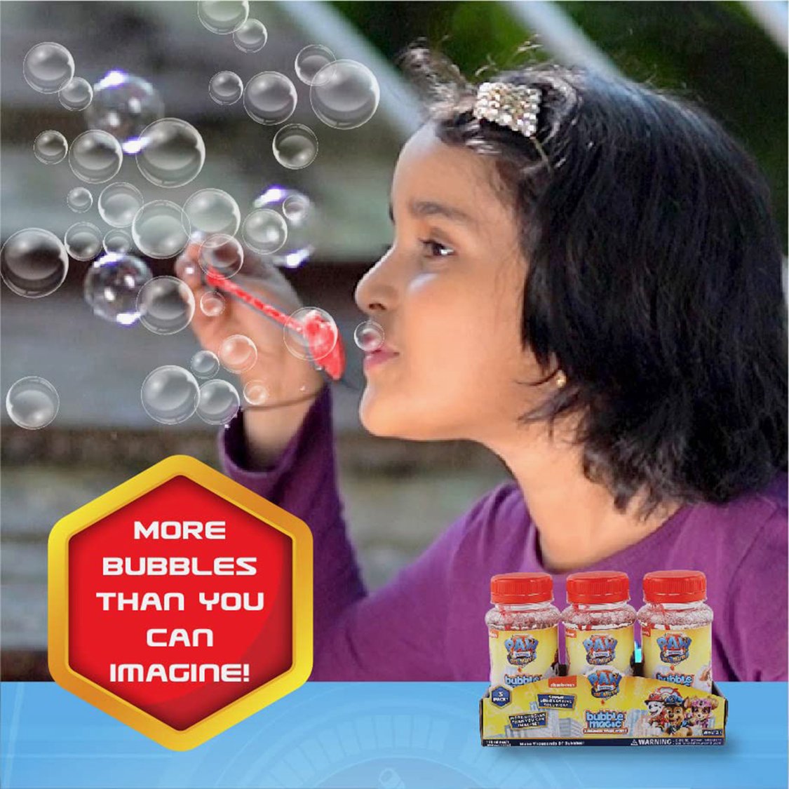 Bubble Magic Paw Patrol Solution with Wand - Pack of 3