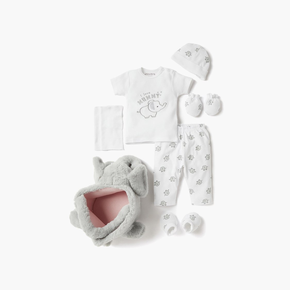 Juniors 8-Piece Elephant Print Clothing Gift Set