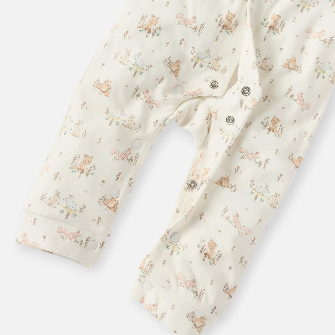Giggles Printed Sleepsuit with Long Sleeves and Button Closure