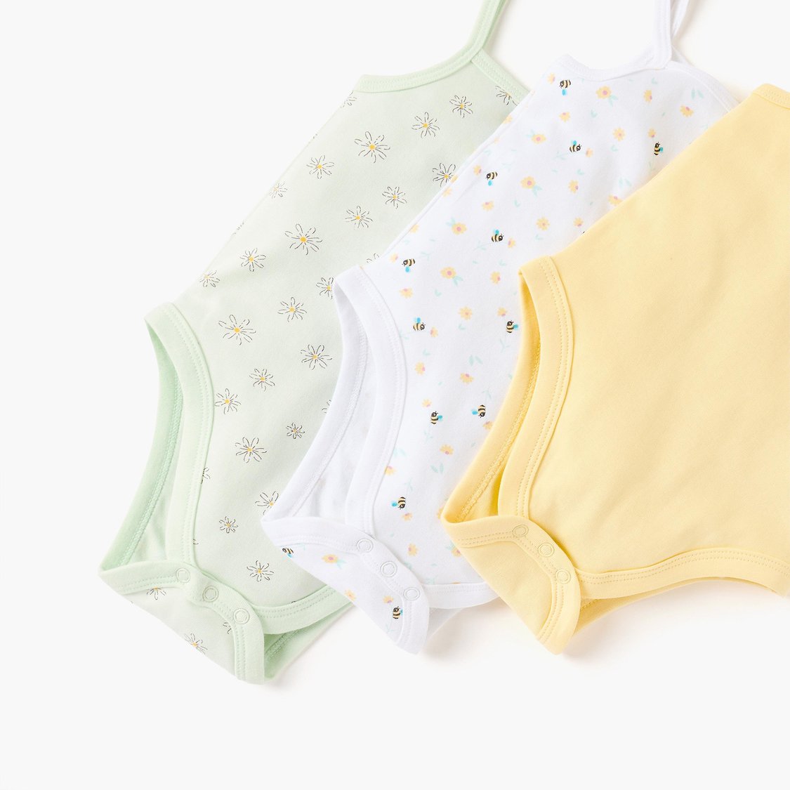 Juniors Printed Sleeveless Bodysuit - Set of 3