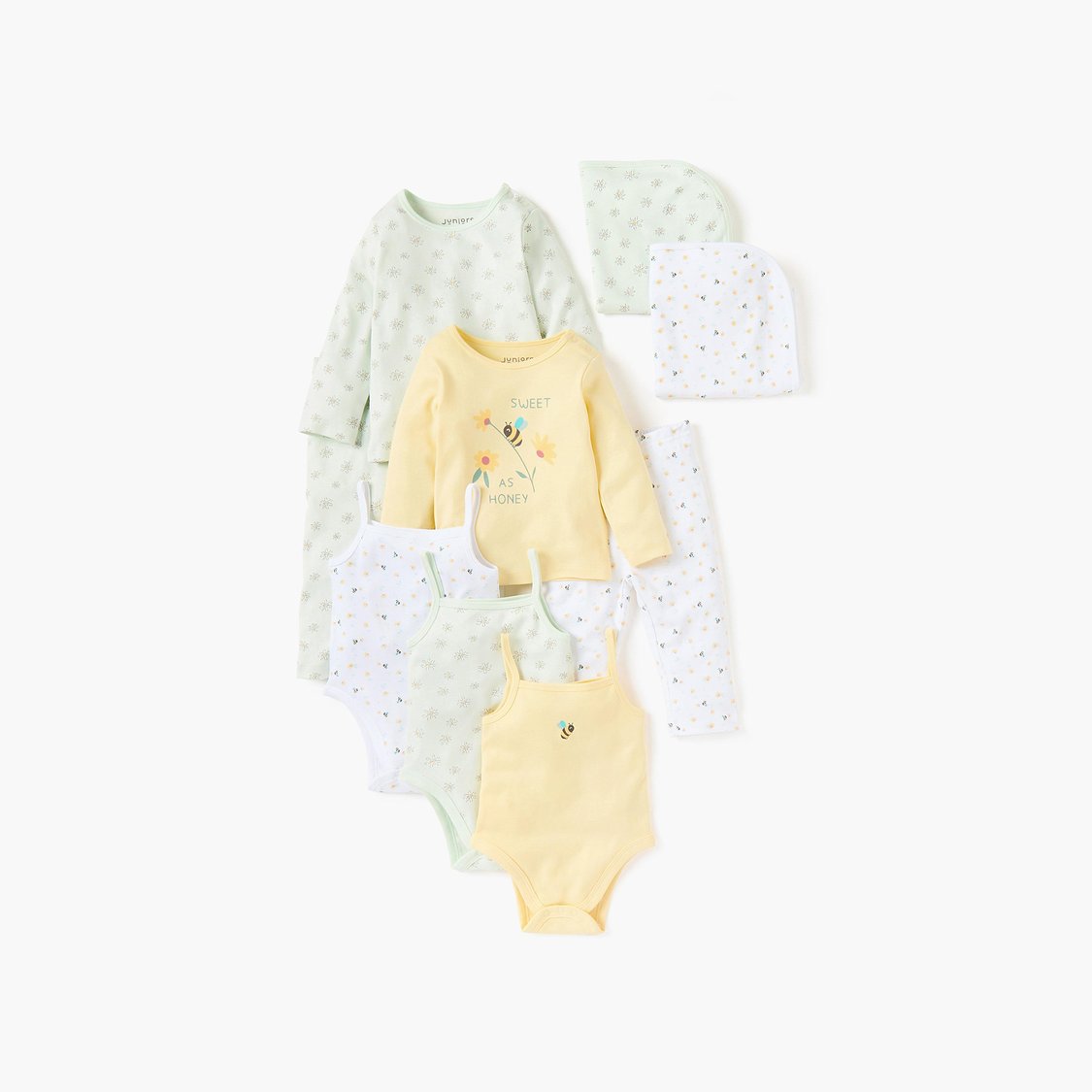 Juniors Printed Sleeveless Bodysuit - Set of 3