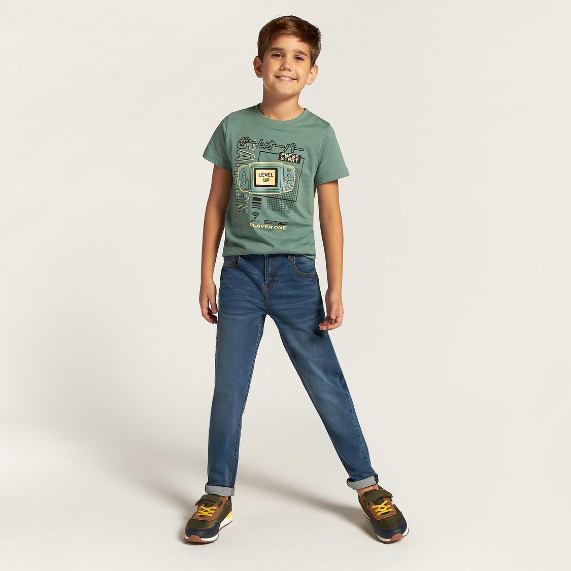 Juniors Boys' Washed Slim Fit Jeans