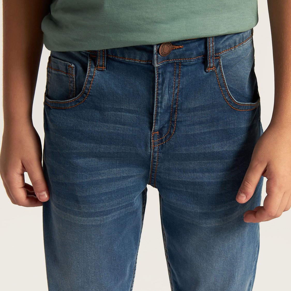 Juniors Boys' Washed Slim Fit Jeans