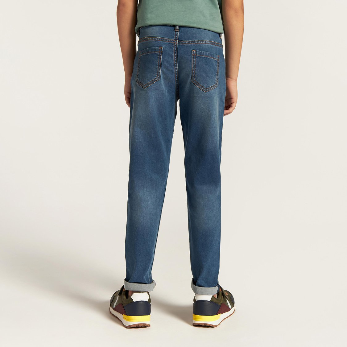 Juniors Boys' Washed Slim Fit Jeans