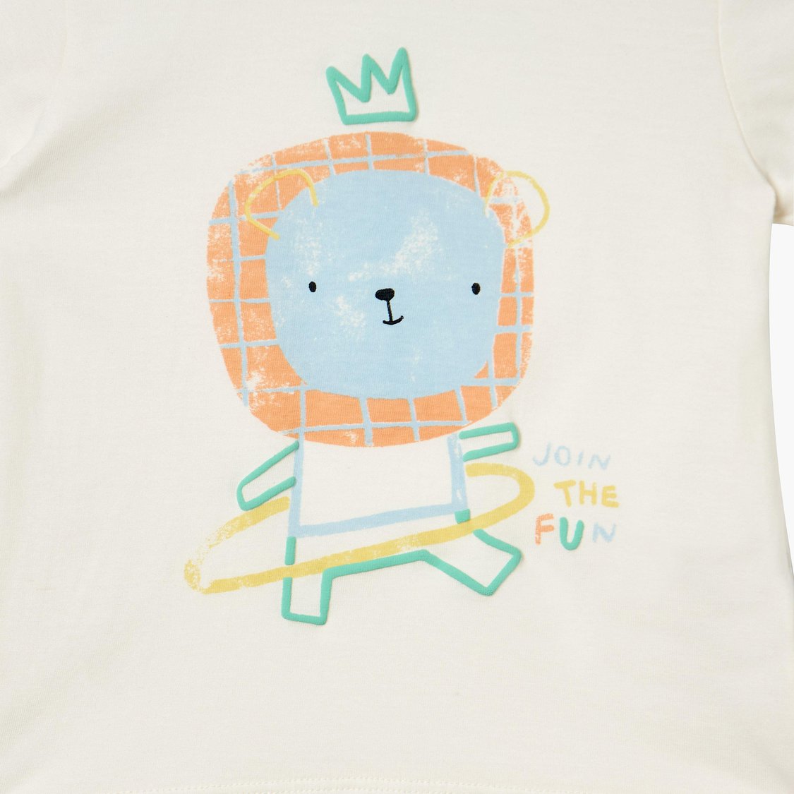 Juniors Printed T-shirt with Short Sleeves
