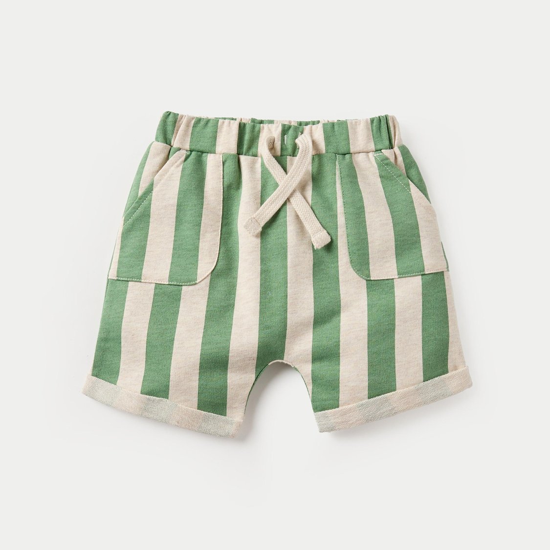 Juniors Printed T-shirt and Striped Shorts Set