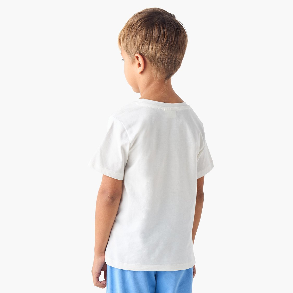 Juniors Light House Print T-shirt with Short Sleeves