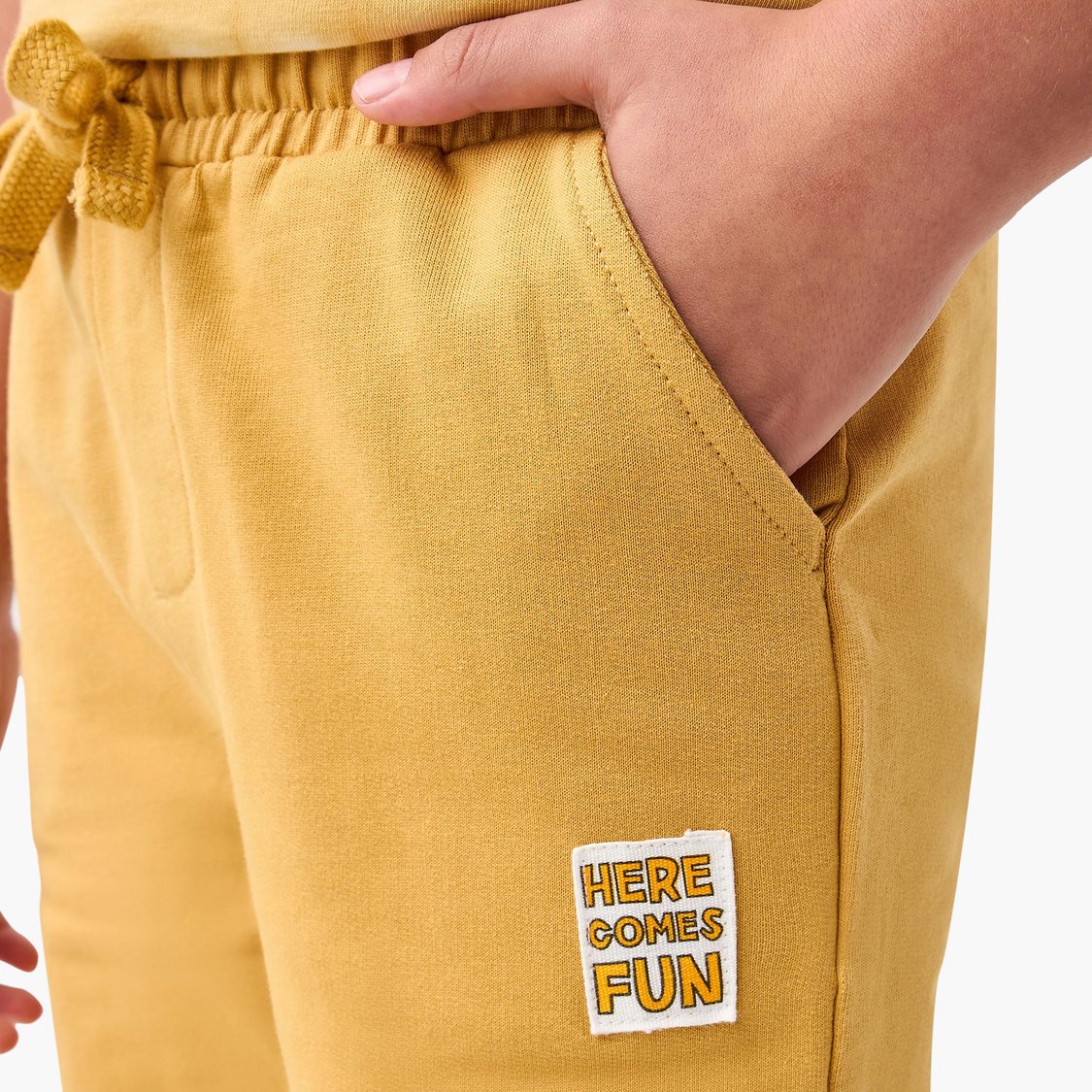 Juniors Applique Detail Joggers with Drawstring Closure and Pockets