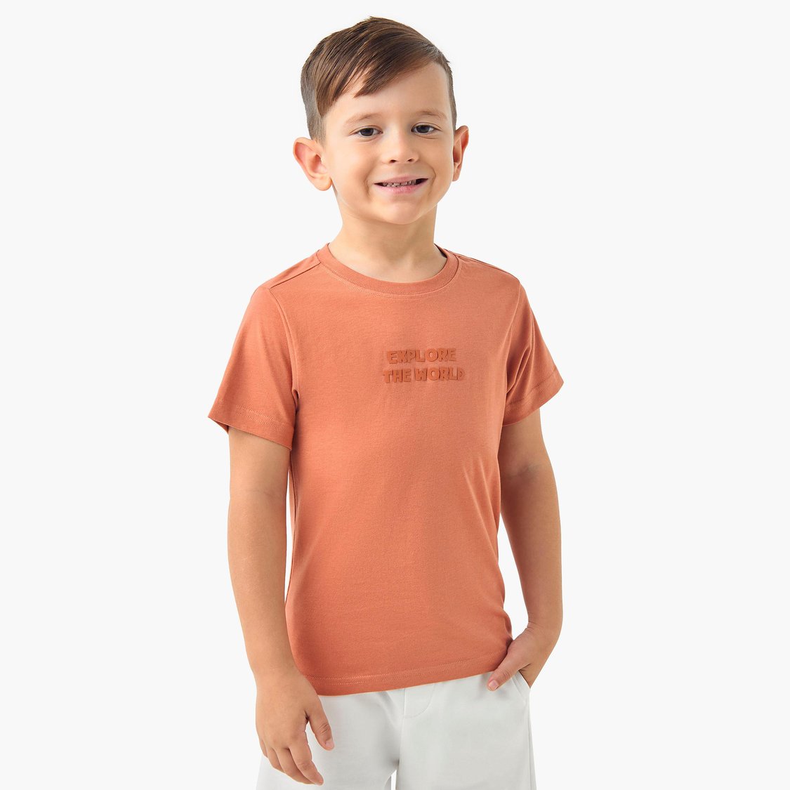 Juniors 3-Piece Printed Crew Neck T-shirt and Shorts Set