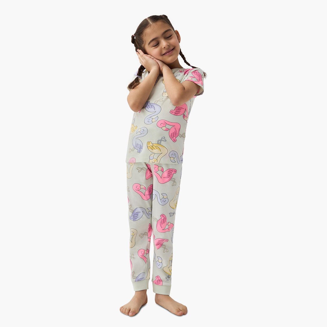 Juniors Bird Print T-shirt and Pyjama Set