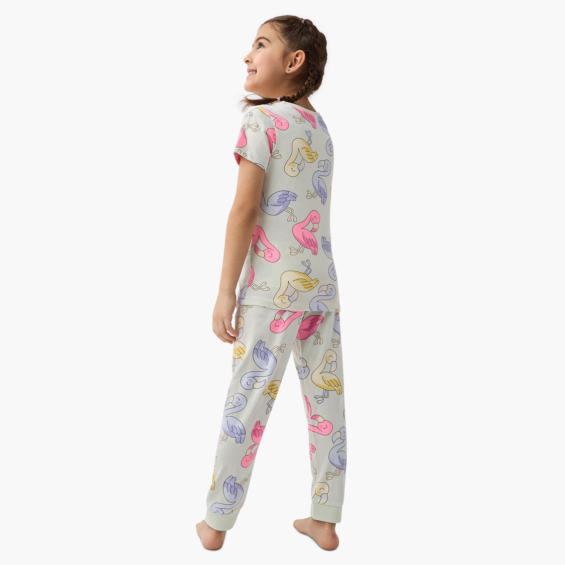 Juniors Bird Print T-shirt and Pyjama Set