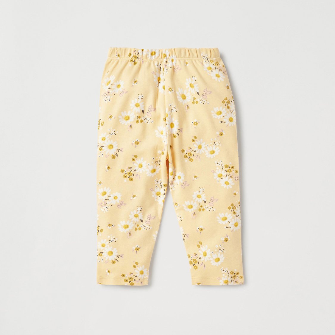 Juniors All-Over Floral Print Long Sleeves T-shirt and Pyjama Set