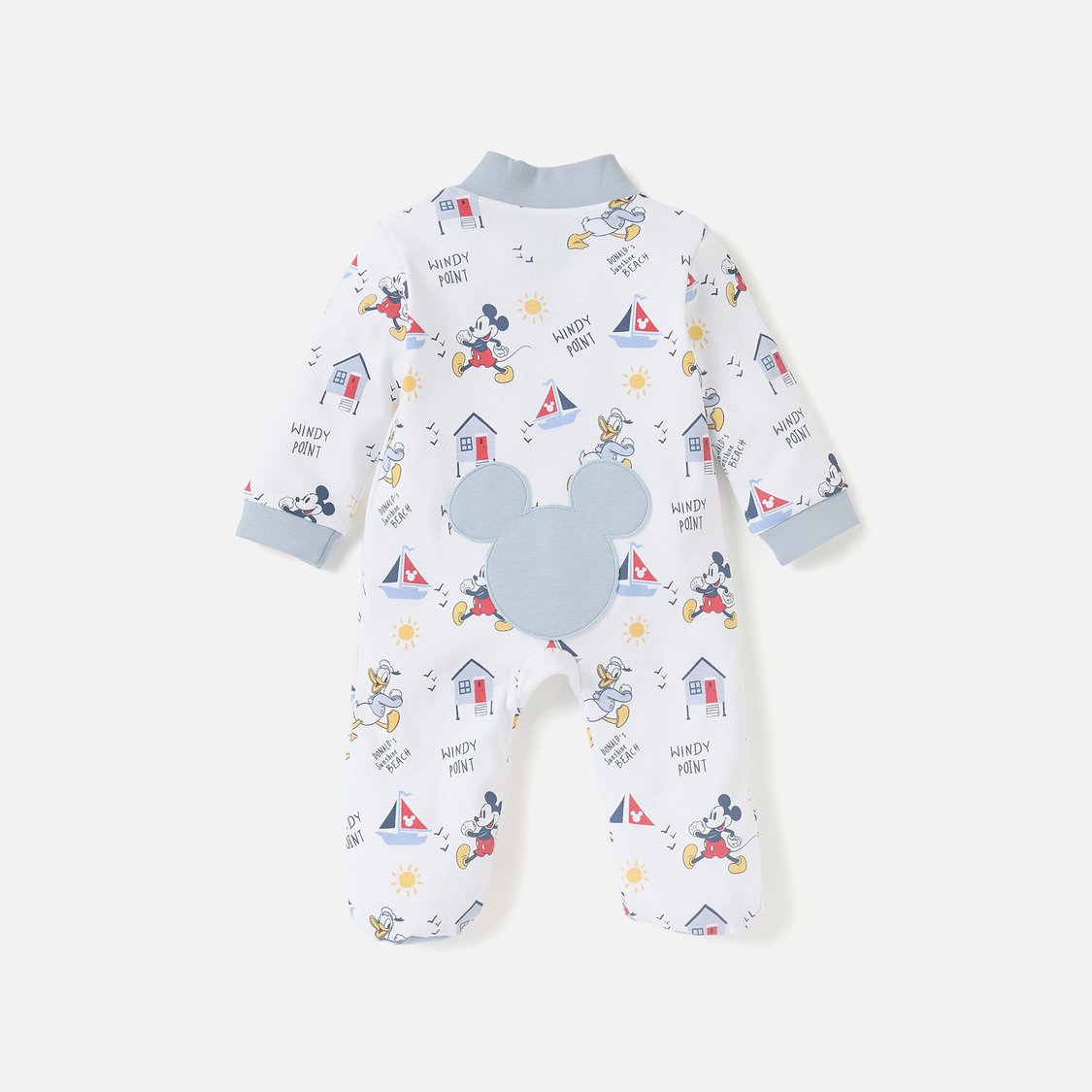 All-Over Mickey Mouse Print Closed Feet Sleepsuit