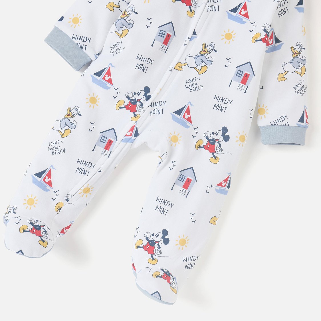 All-Over Mickey Mouse Print Closed Feet Sleepsuit