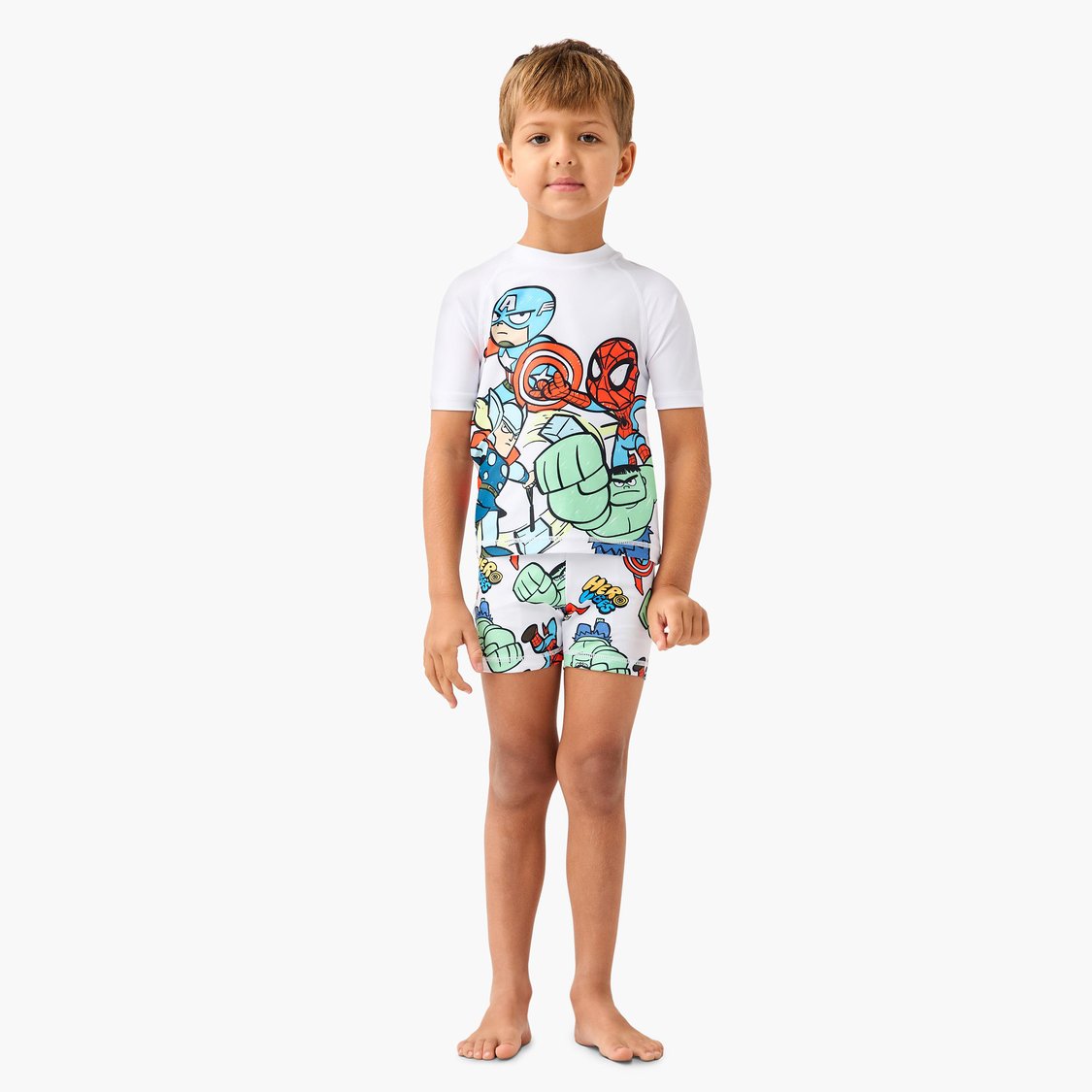 Juniors Avengers Print Swimwear Set