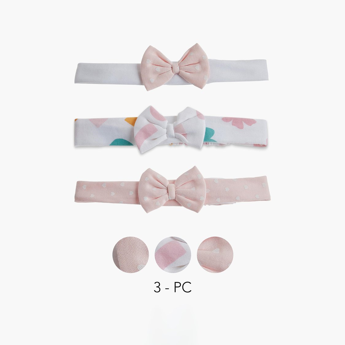 Giggles Bow Applique Headband - Set of 3