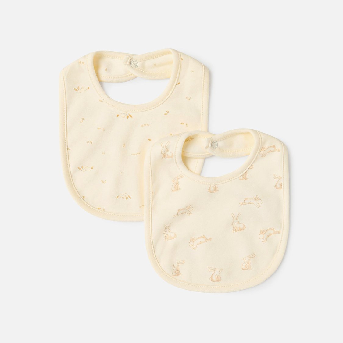 Giggles Bunny Print Bib - Set of 2