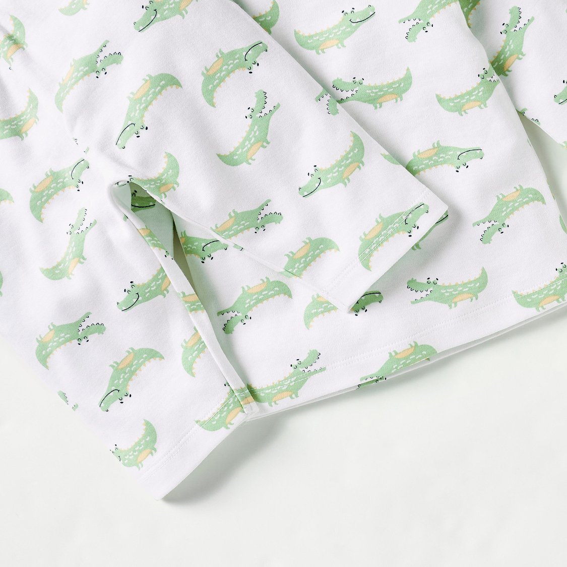 Juniors All-Over Crocodile Print T-shirt and Pyjama Set