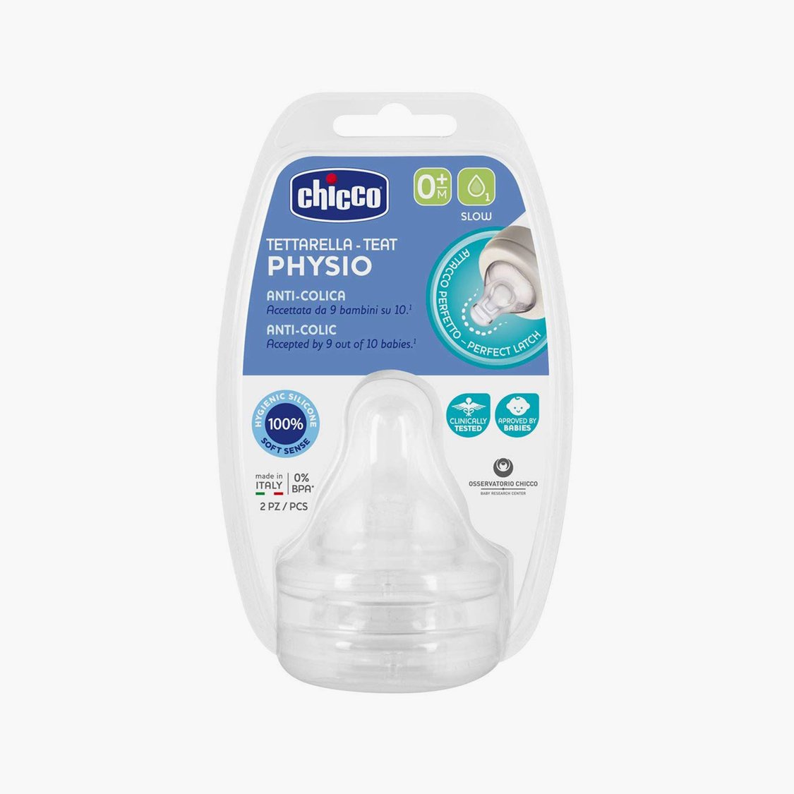 Chicco Physio Teat - 2 Pcs