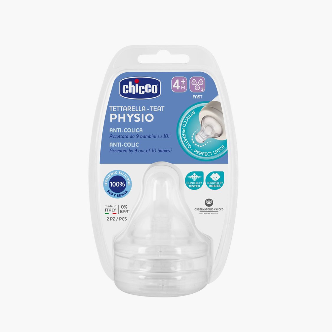Chicco Physio Teats - 2 Pcs
