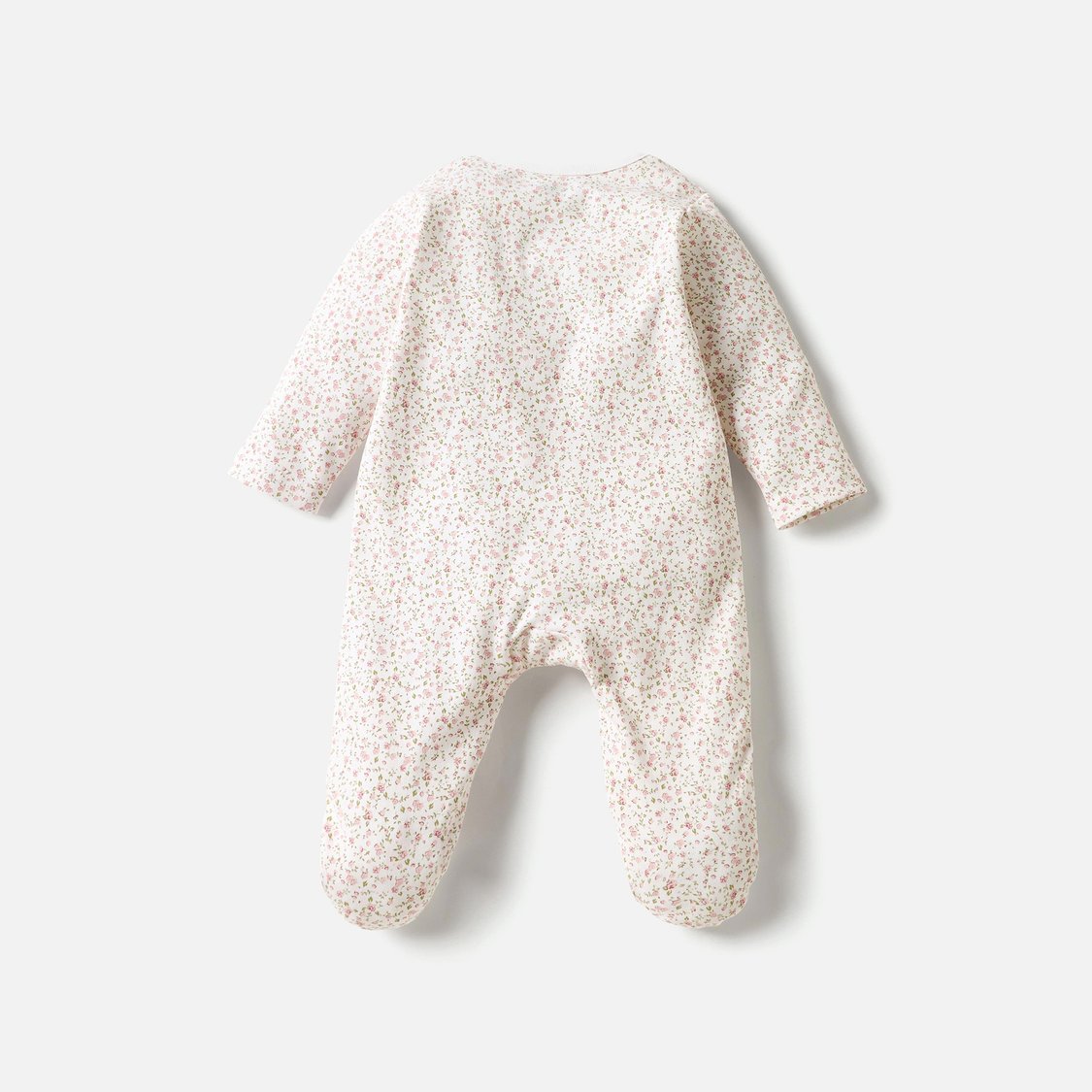 Juniors All-Over Floral Print Sleepsuit with Zip Closure