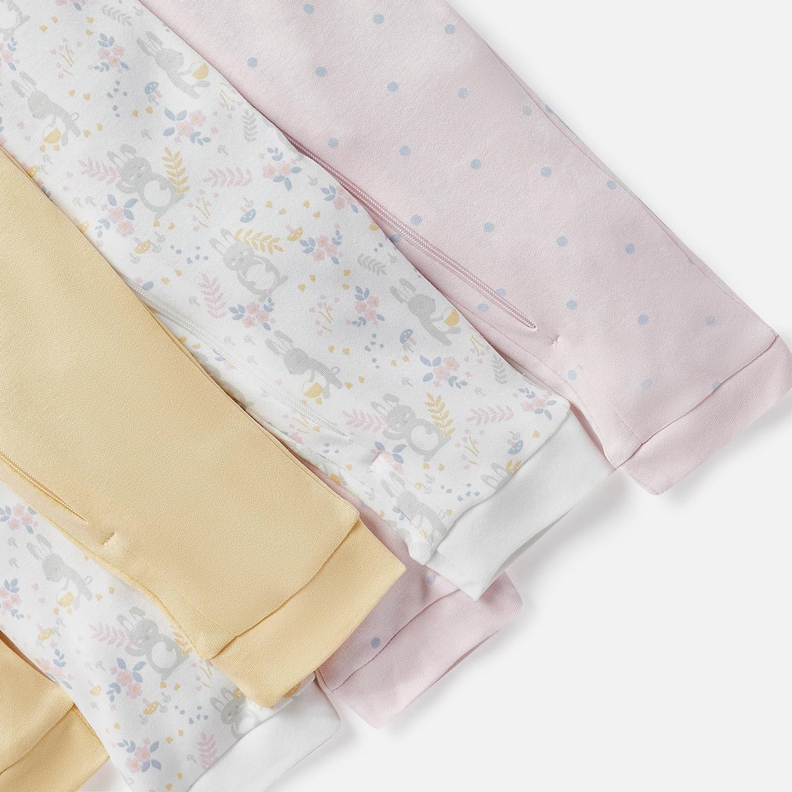 Juniors Printed Sleepsuit with Long Sleeves - Set of 3