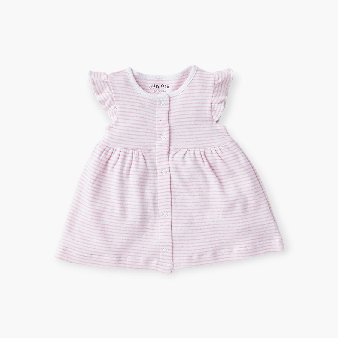 Juniors Assorted A-Line Dress with Ruffle Sleeves and Button Closure - Set of 2