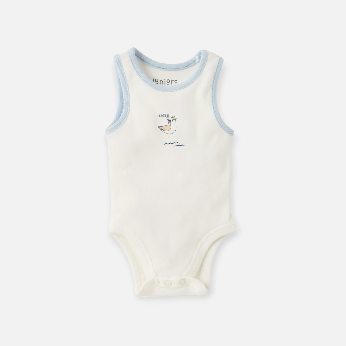 Juniors Printed Sleeveless Bodysuit with Round Neck - Set of 2