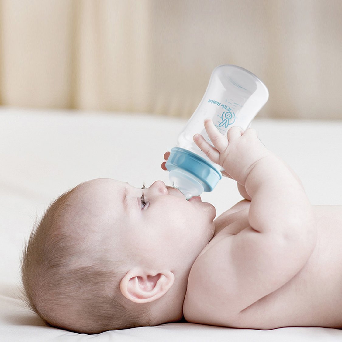 R for Rabbit First Feed Glass Feeding Bottle - 240 ml