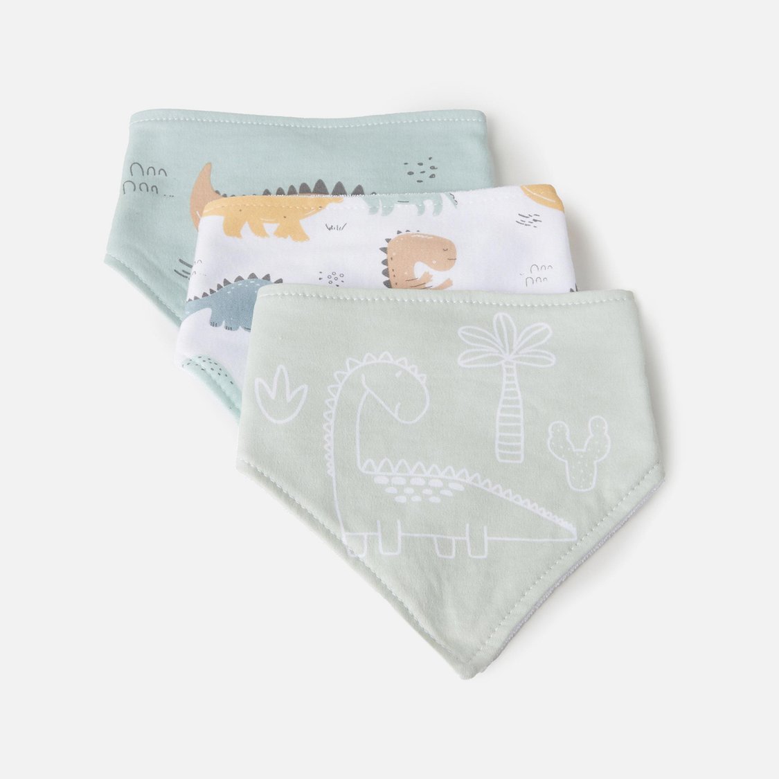 Juniors 7-Piece Dinosaur Print Bib and Booties Set