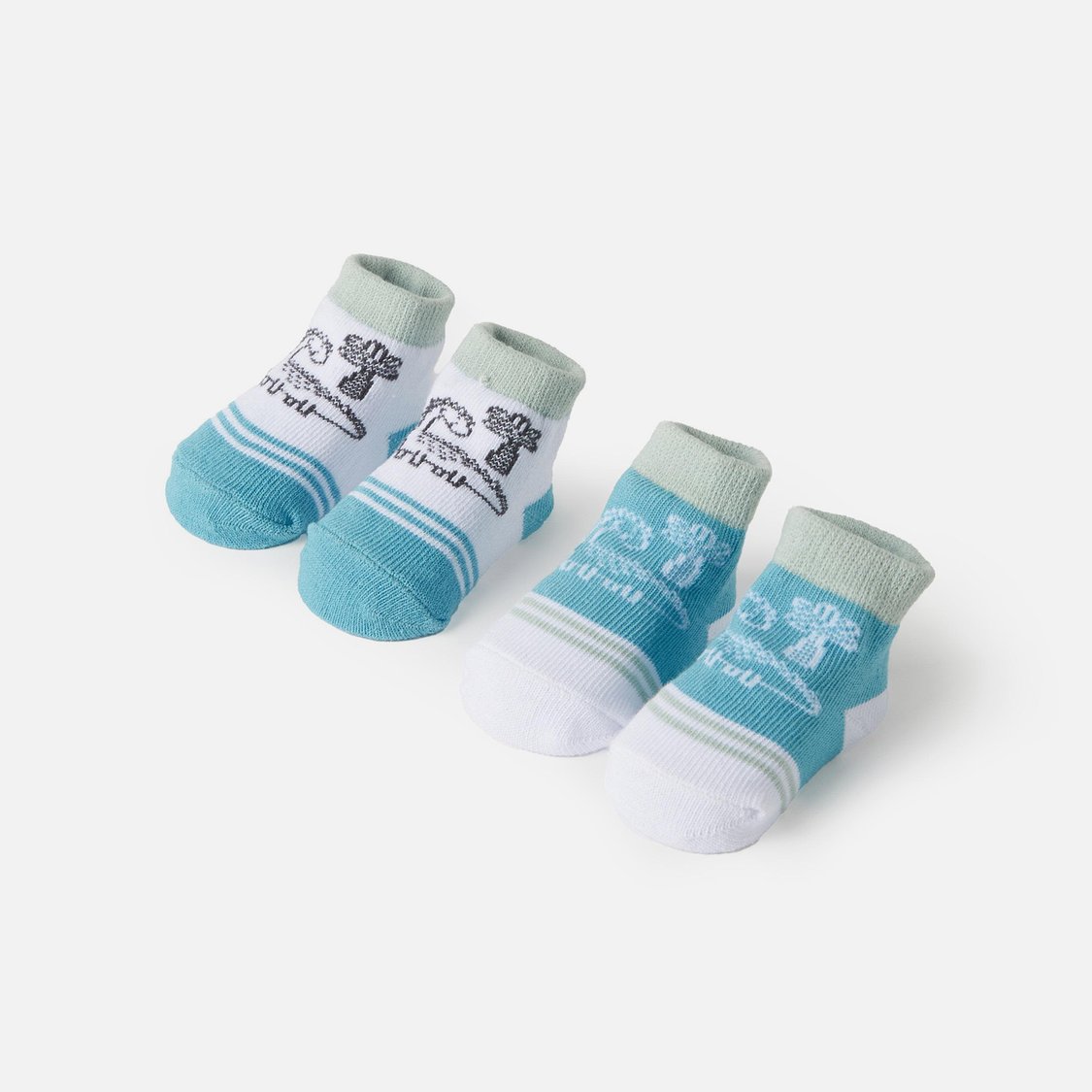 Juniors 7-Piece Dinosaur Print Bib and Booties Set