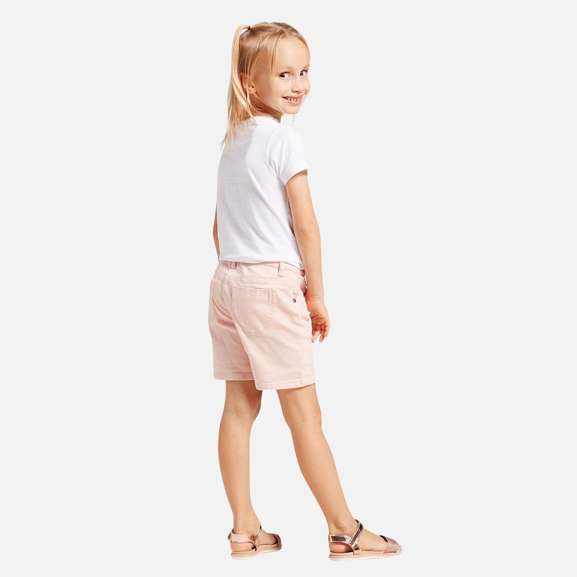 Juniors Solid Denim Shorts