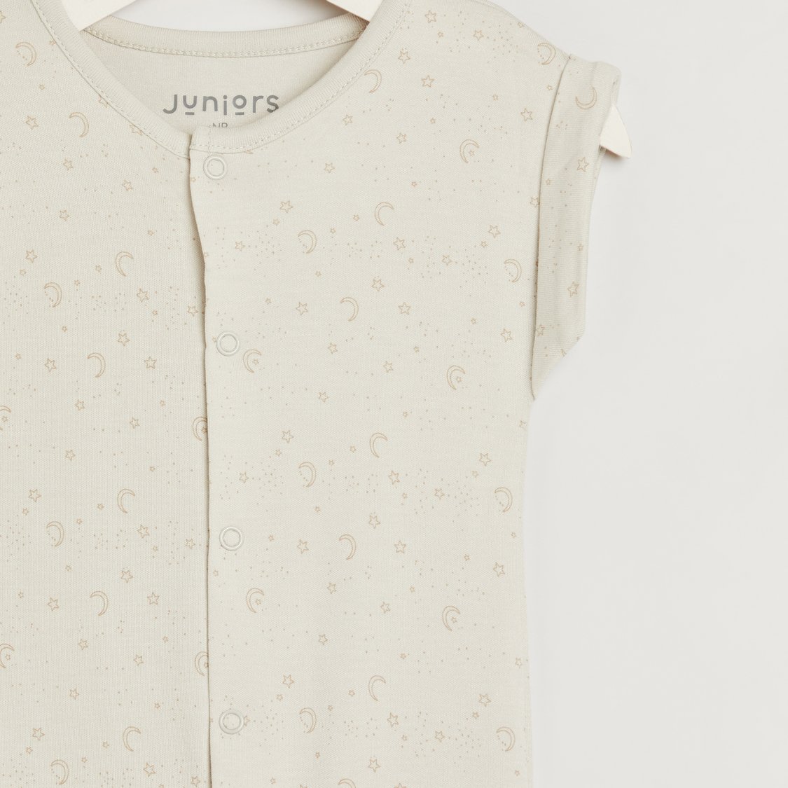 Juniors Moon and Stars Print Short Sleeves Romper - Set of 2