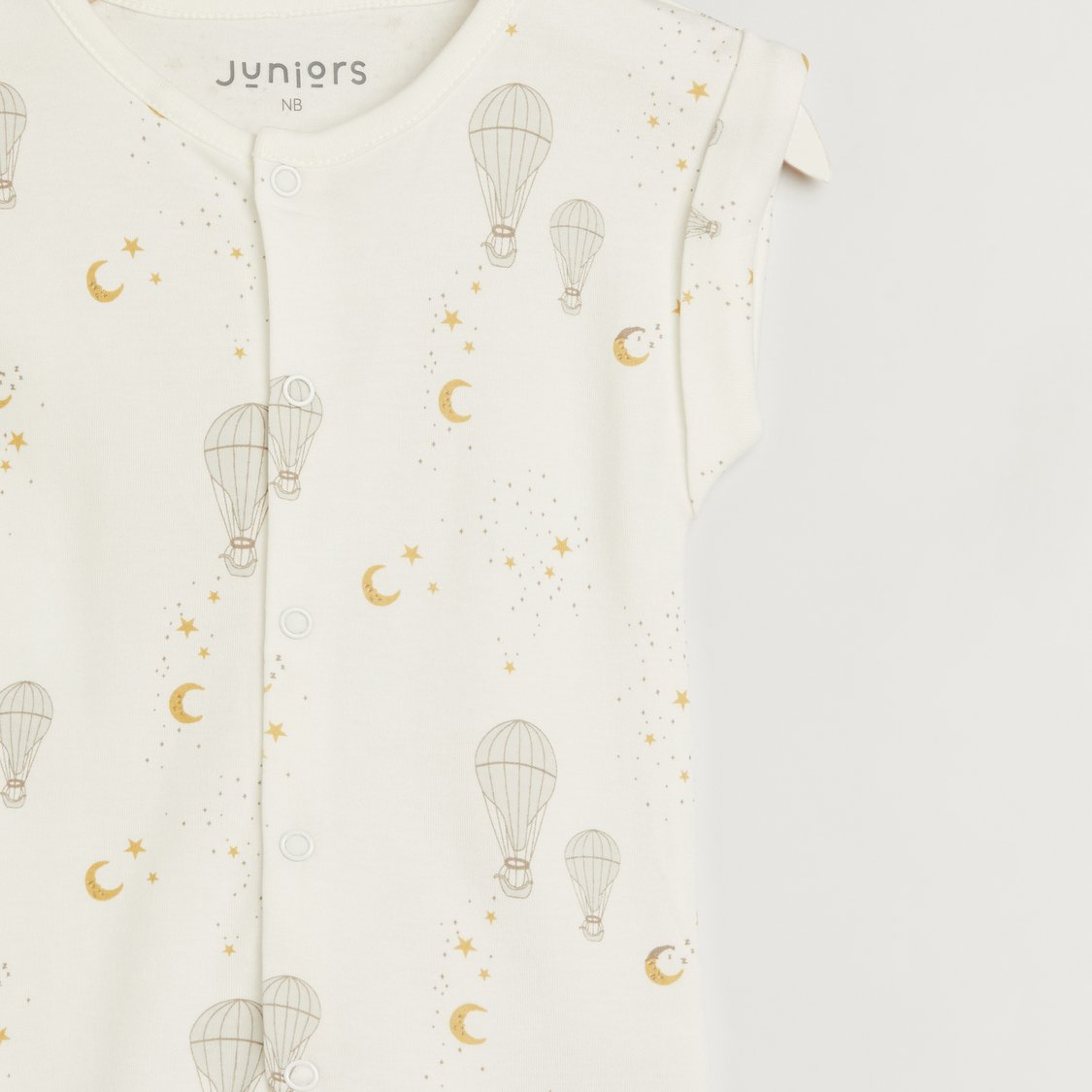 Juniors Moon and Stars Print Short Sleeves Romper - Set of 2