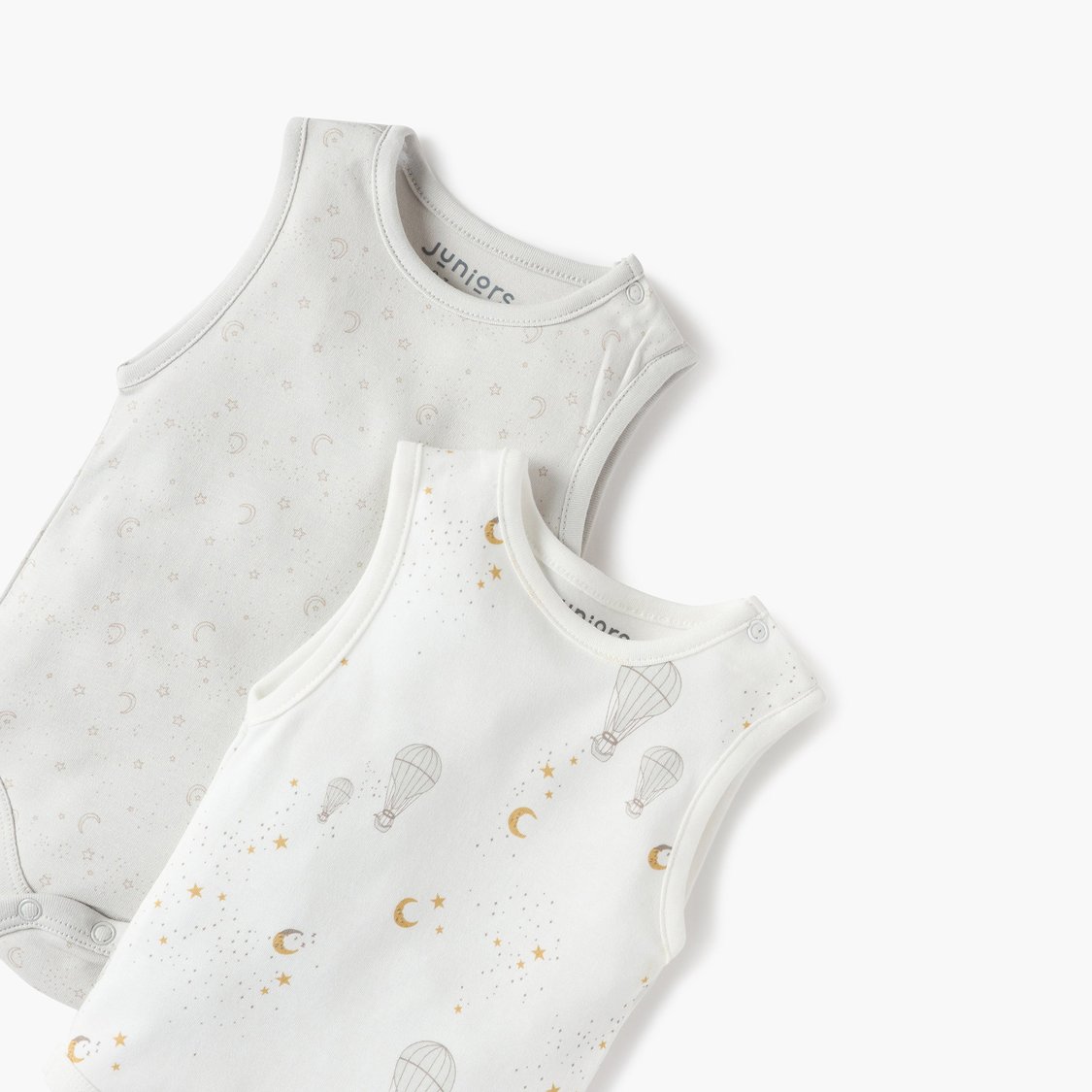 Juniors Printed Sleeveless Bodysuit - Set of 2