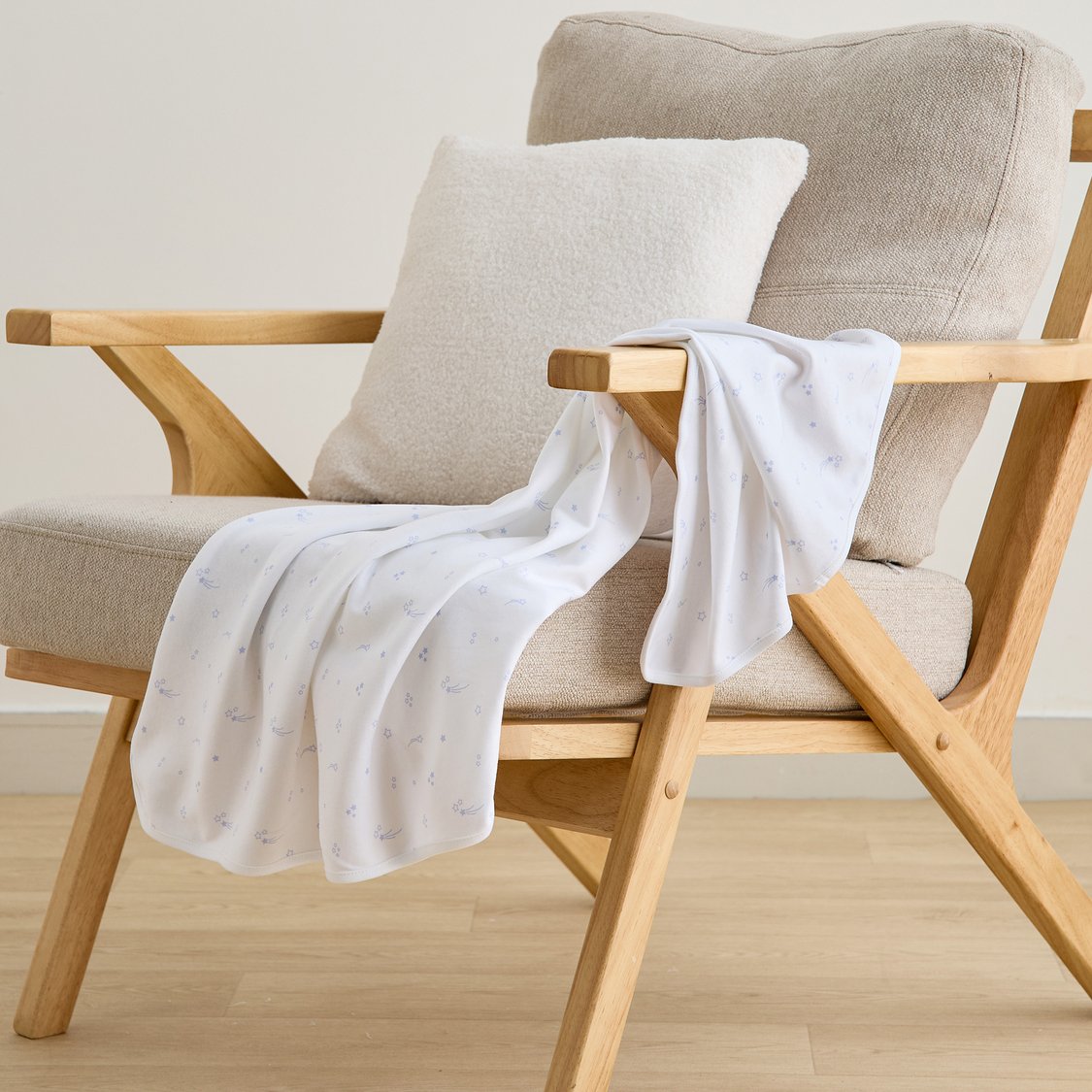 Juniors Printed Receiving Blanket - Set of 2 - 70x70 cm