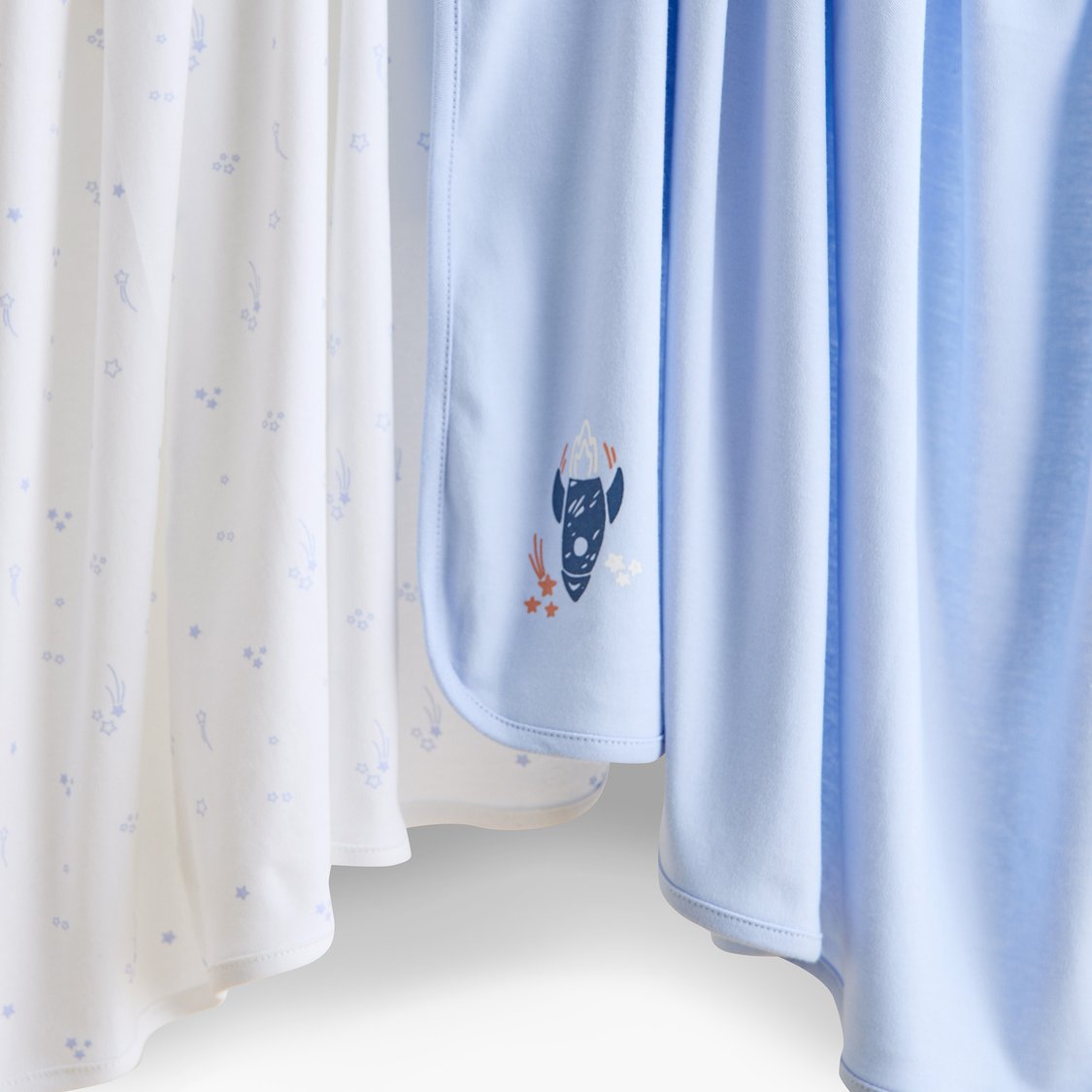 Juniors Printed Receiving Blanket - Set of 2 - 70x70 cm