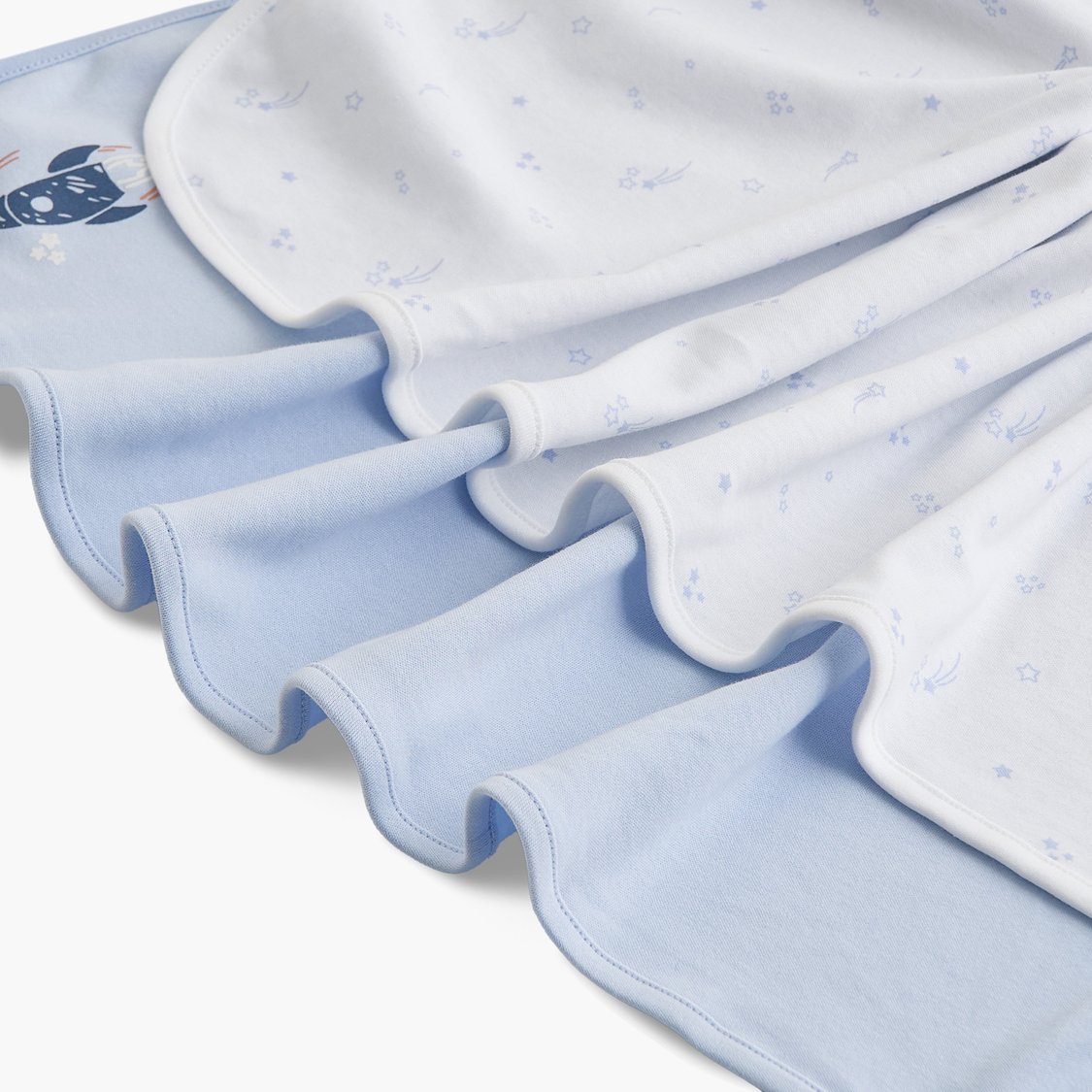 Juniors Printed Receiving Blanket - Set of 2 - 70x70 cm