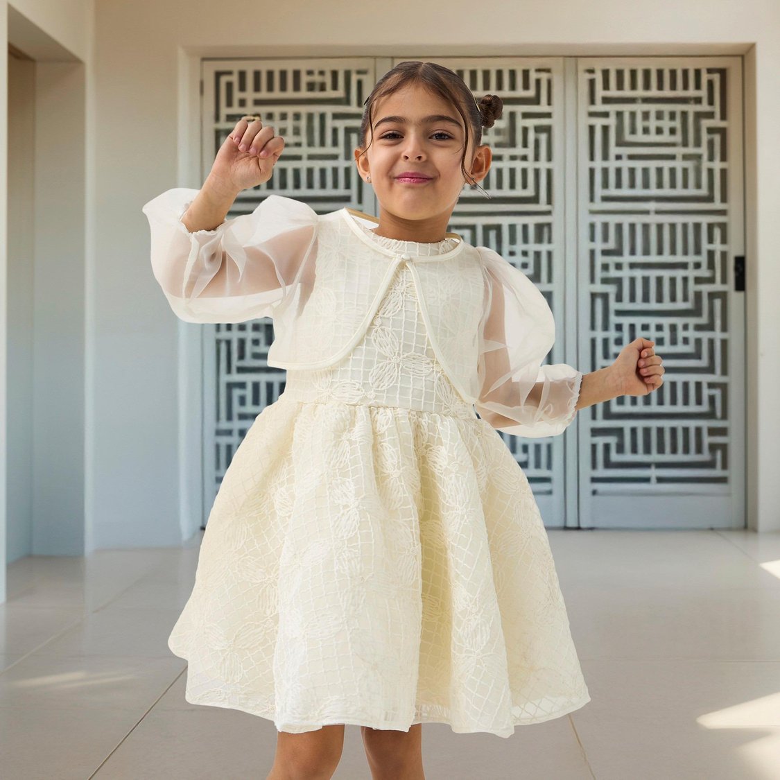 Buy Juniors Embroidered A-line Dress and Jacket Set from Juniors at just  INR 1999.0