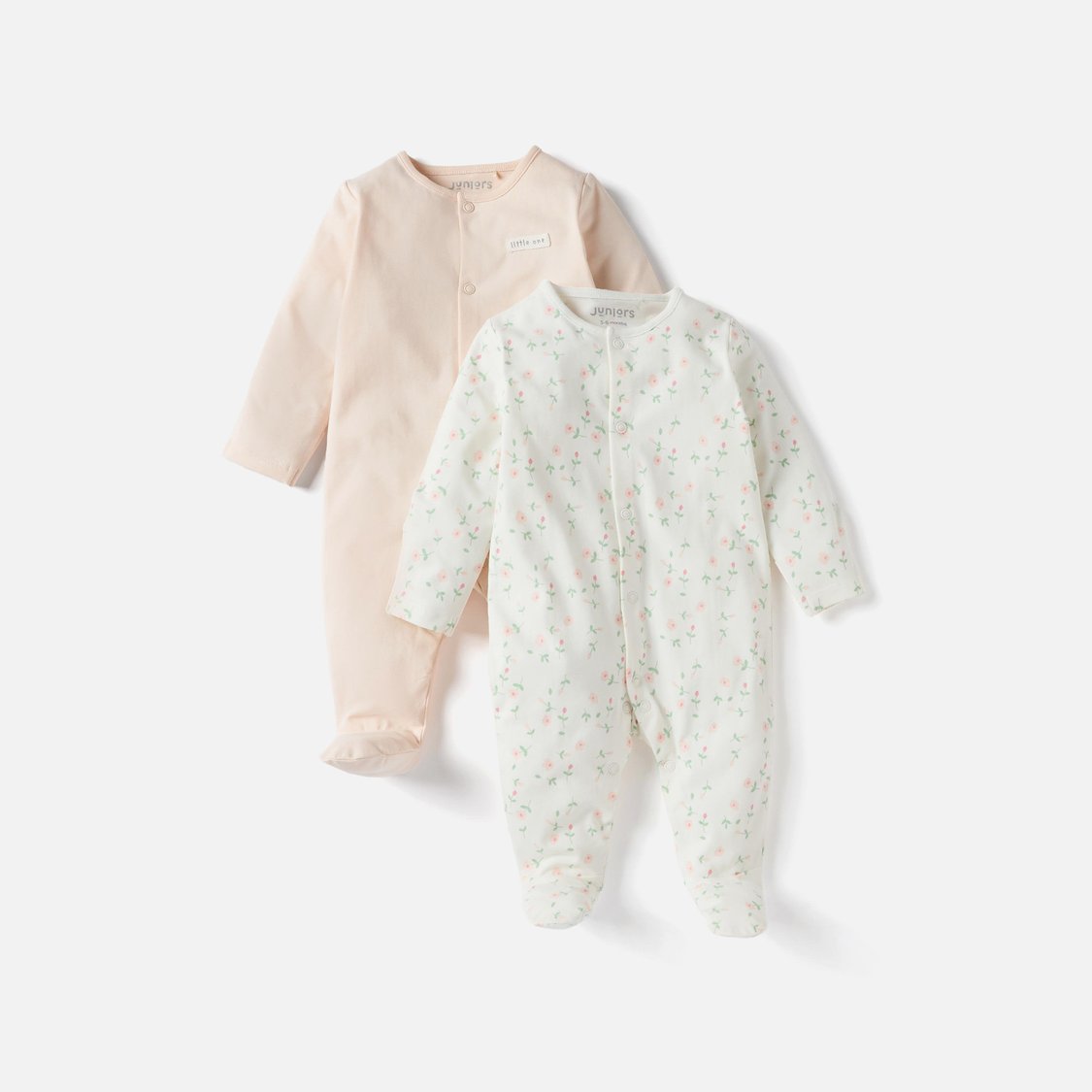 Juniors Assorted Closed Foot Sleepsuit with Long Sleeves - Set of 2