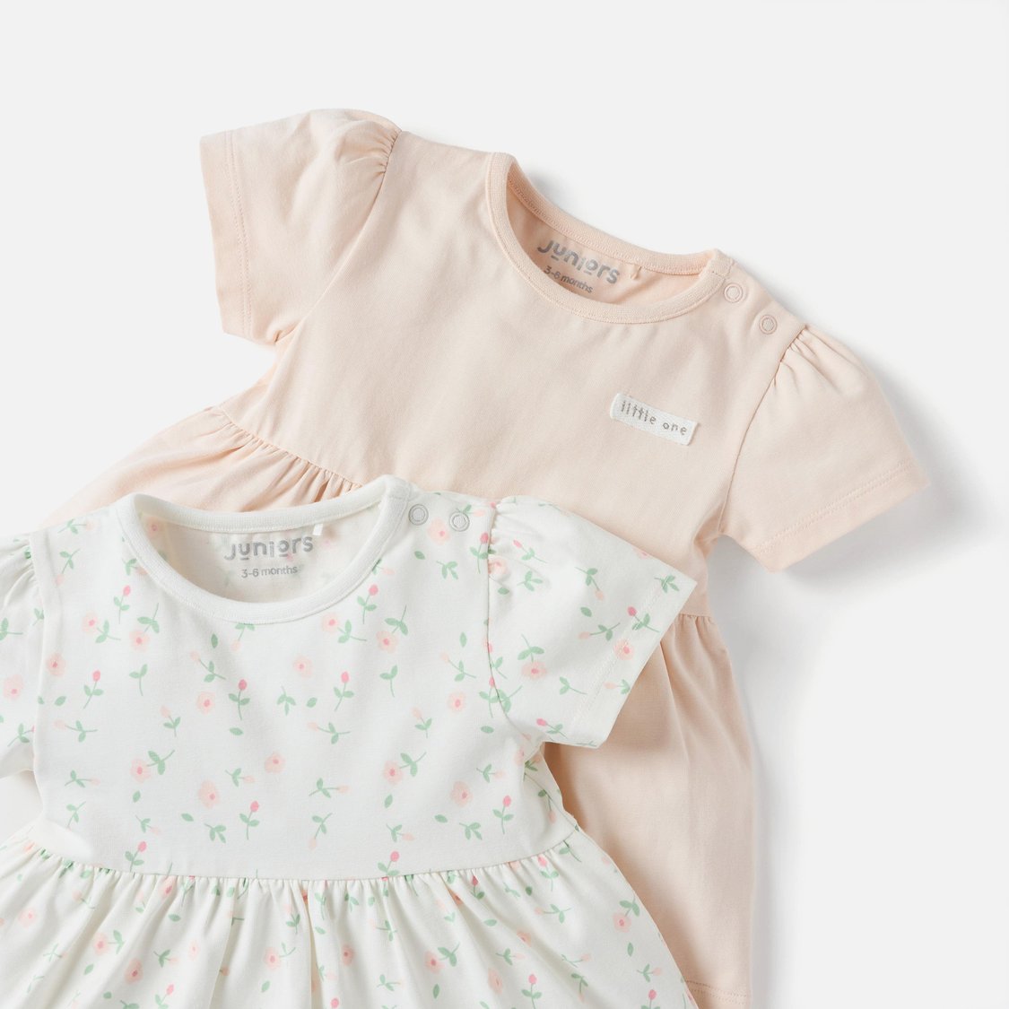 Juniors Assorted A-line Dress with Round Neck - Set of 2